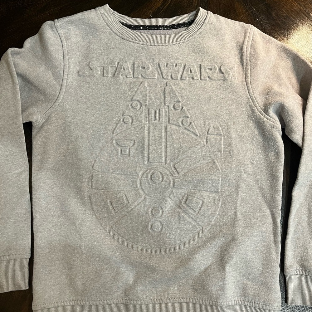 Star Wars Kids Light Gray Millennium Falcon Sweatshirt